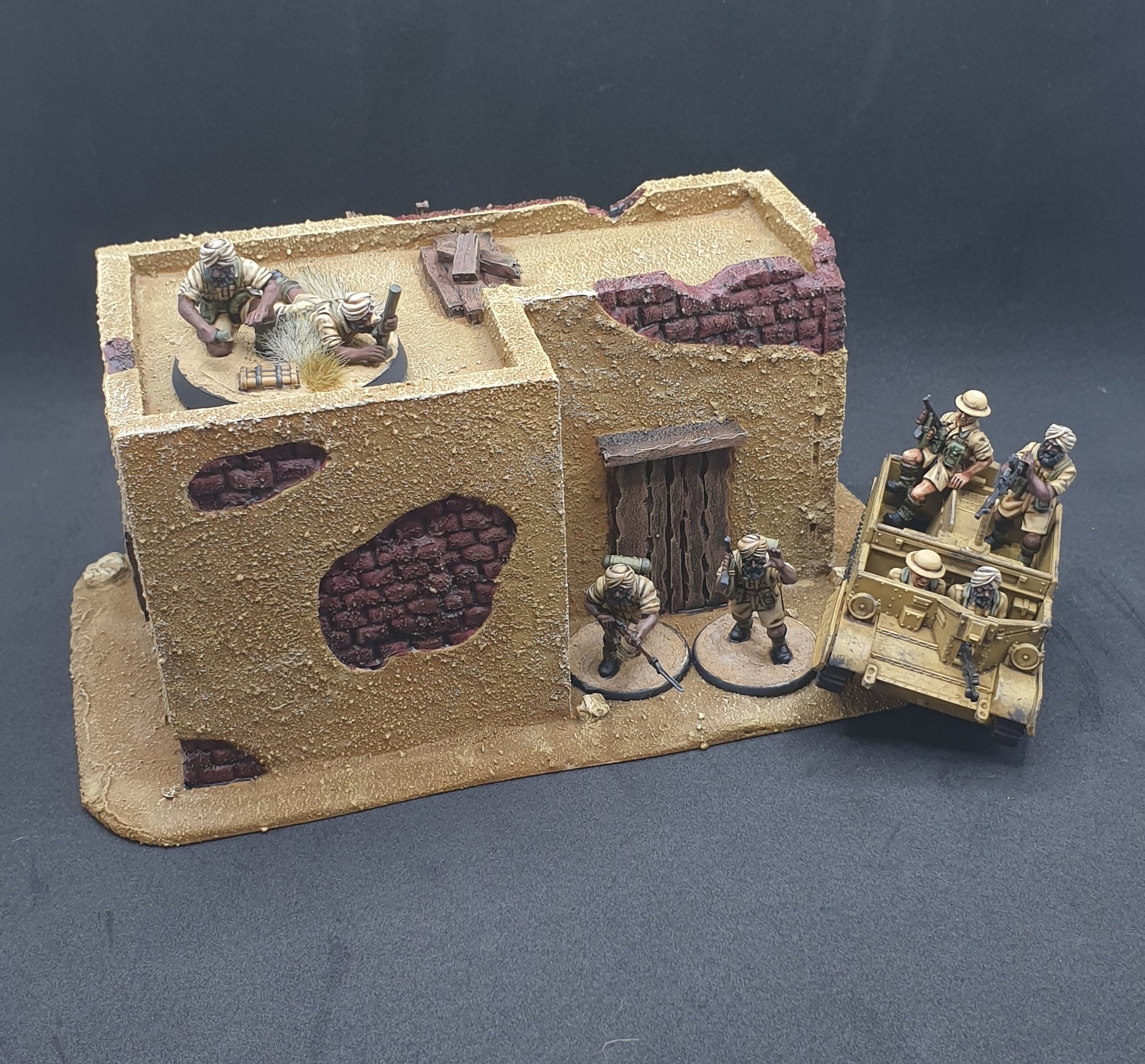 Miniature terrain desert house